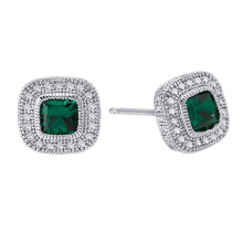 Boucles d&#39;oreilles Micro Set 925 Bijoux en pierres précieuses en argent sterling